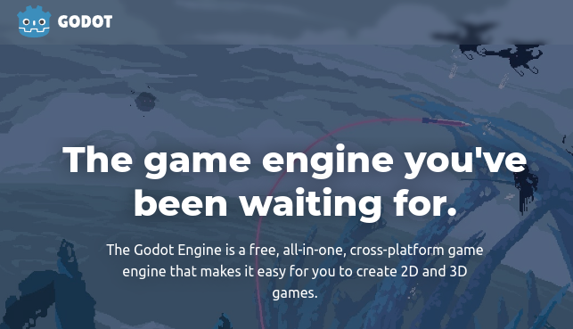 godot engine homepage screenshot